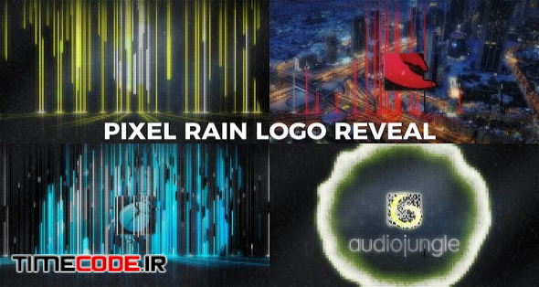  Pixel Rain Logo Reveal 
