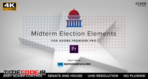  Midterm Election Elements - House & Senate | MOGRT for Premiere Pro 