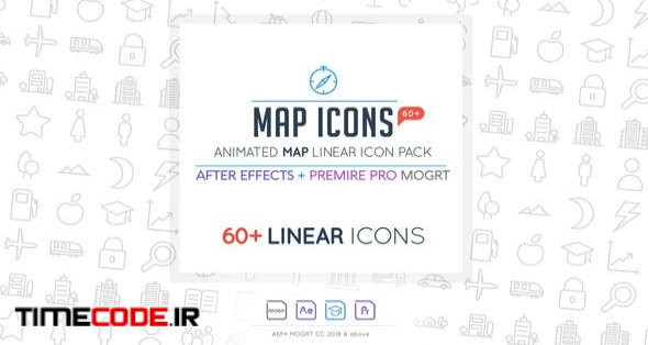  Map Linear Icon Pack 