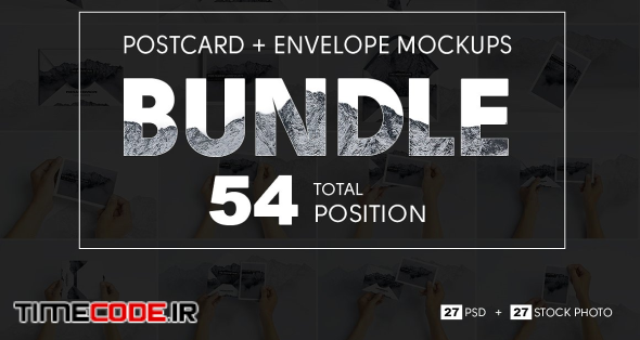 Postcard With Envelope Mockups BUNDL