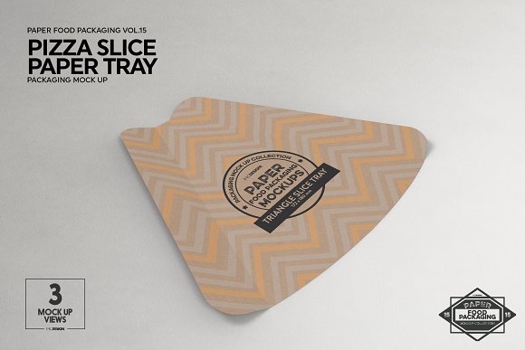 Pizza Slice Tray Packaging Mockup