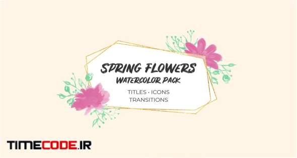 Spring Flowers. Watercolor Pack