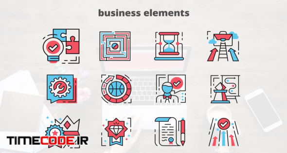 Business Elements – Flat Animation Icons