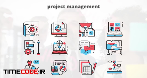 Project Management – Flat Animation Icons
