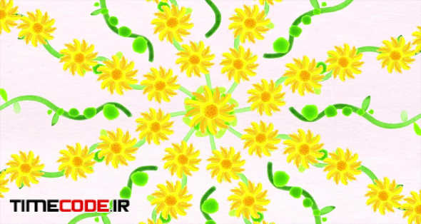Yellow Flowers Growth Pattern