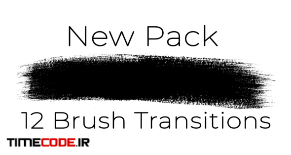 Thick Brush Stroke Transitions Pack