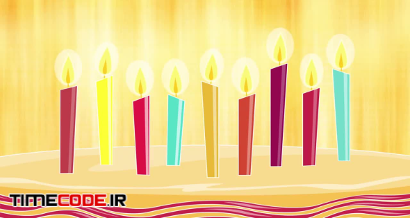 9th Birthday Animated Candles Background