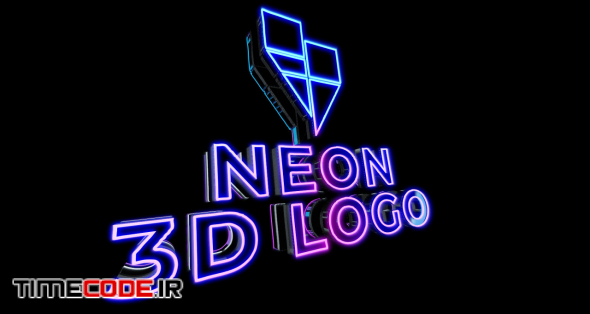 Neon 3D Logo Reveal