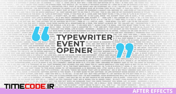 Typewriter Event Opener