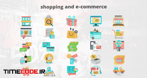 Shopping And E-Commerce - Flat Animation Icons