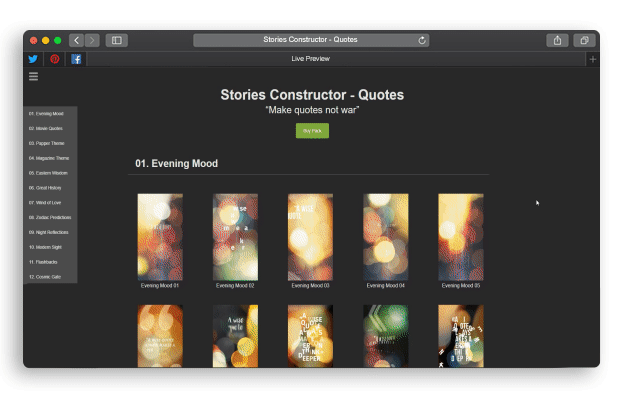  Stories Constructor - Quotes 
