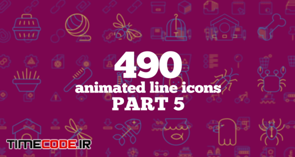 490 Animated Line Icons (Part 5)