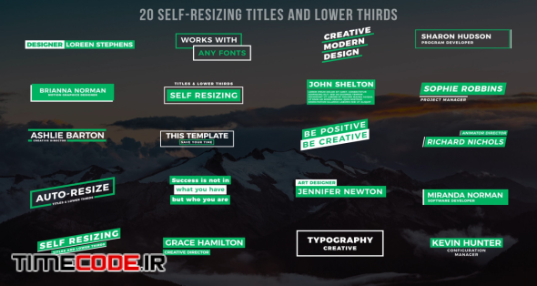 Self Resizing Titles And Lower Thirds II