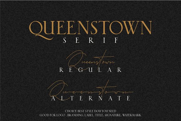 Queenstown 2 Font Signature & Serif
