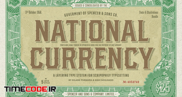 S&S National Currency Font Bundle