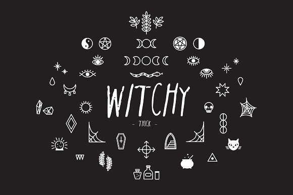 Witchy: Vector Pack + Font