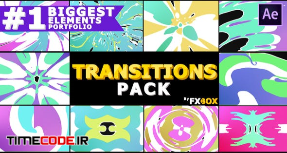  Colorful Cartoon Transitions | After Effects 