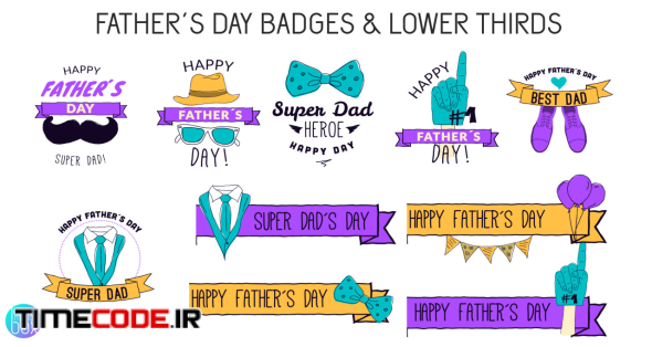 Father's Day Badges & Lower Thirds