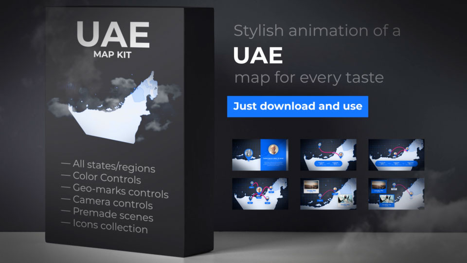  United Arab Emirates Map - Emirates UAE Map Kit 
