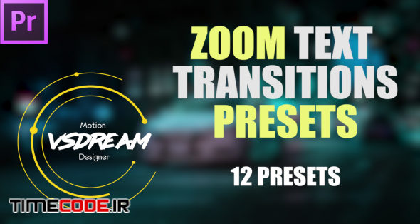 Zoom Text Transitions Presets