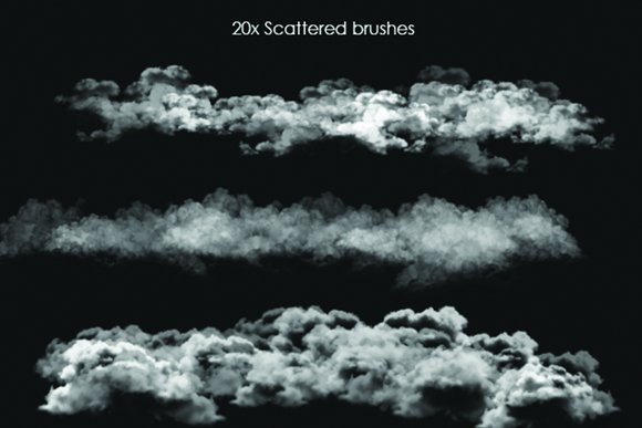 40 Cloud Brushes For Photoshop