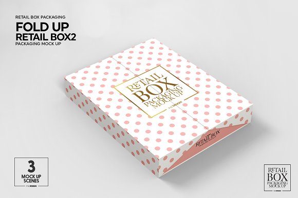 Download دانلود موکاپ جعبه باریک Fold Up Retail Thin Box Mockup 3950130 - تایم کد | مرجع دانلود پروژه ...