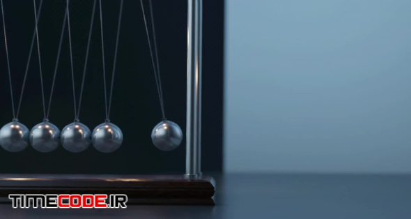 Pendulum Balls Swinging Loop Closeup