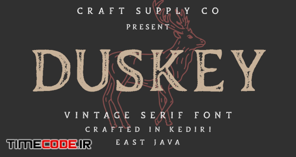 Duskey - Vintage Serif Font + Extras