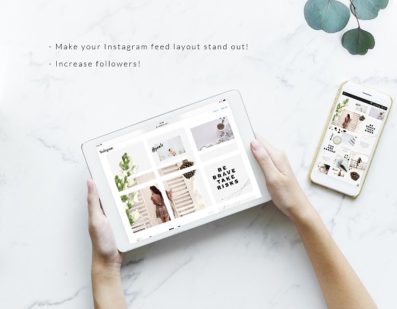 Instagram PUZZLE Template - Natural