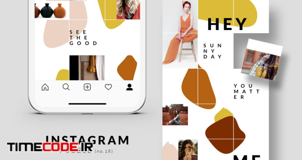 Instagram PUZZLE Template - Abstract