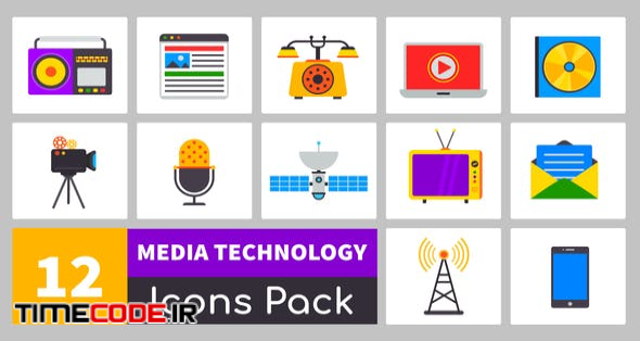  Truly Animated Media Technology Icons 