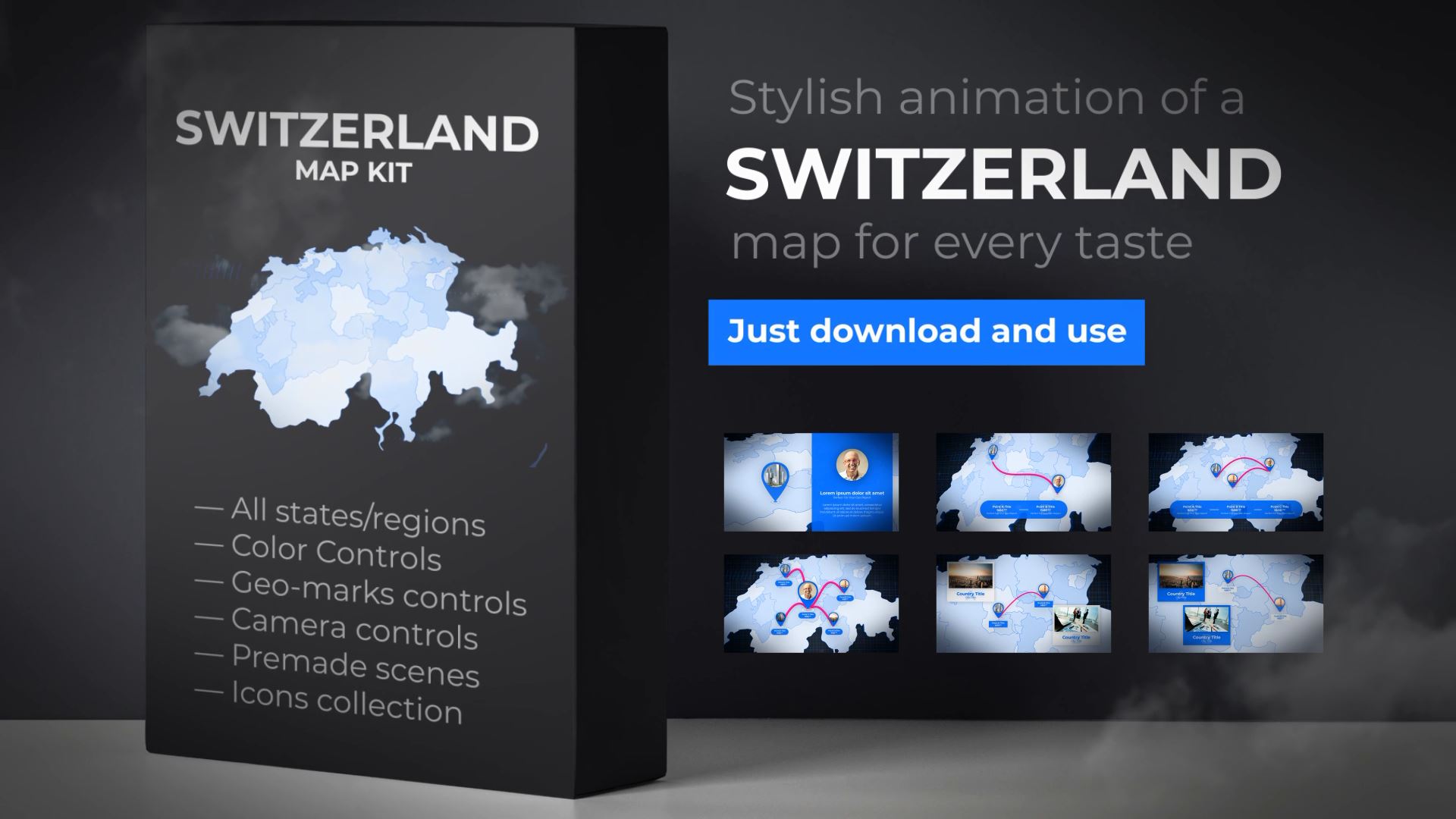  Switzerland Map - Swiss Confederation Map Kit 