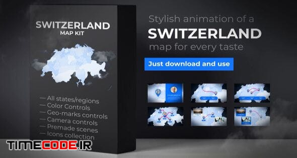  Switzerland Map - Swiss Confederation Map Kit 