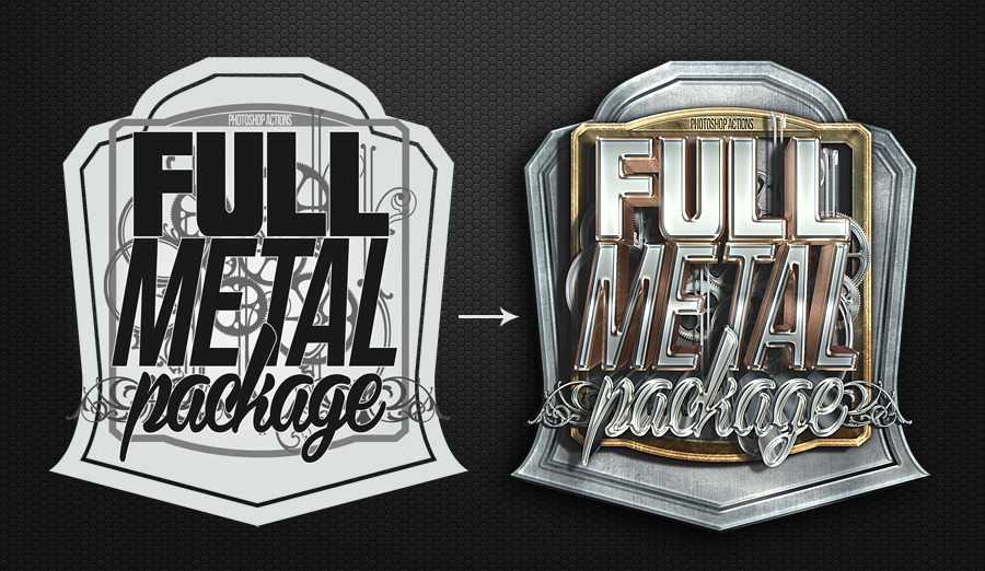 Full Metal Package 3D - Photoshop Actions