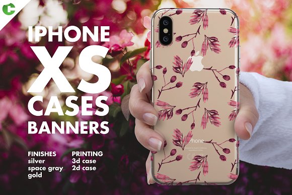 IPhone XS Case Banners Mock-up Vs1