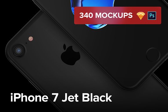 340 IPhone 7 Jet Black Mockups