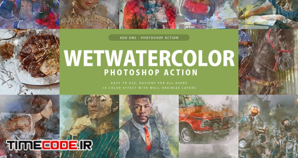 Wet Watercolor Photoshop Action