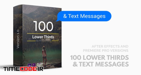  100 Lower Thirds and Messages for Premiere Pro & After Effects 