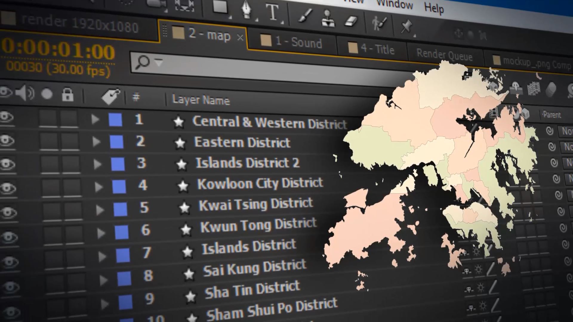 Hong Kong Animated Map - Hong Kong Region of the Peoples Republic of China 