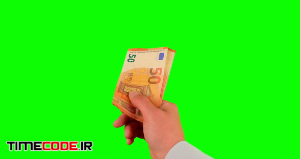 Euro money cash green screen