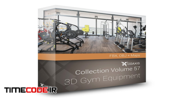 3D Gym Equipment – CGAxis Models Volume 57 FBX OBJ