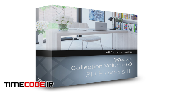 CGAxis Models Volume 63 3D Flowers III