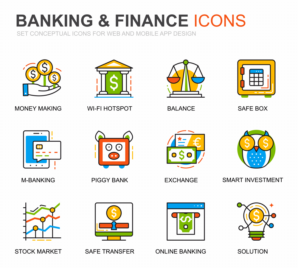  Banking and Finance - Flat Animated Icons 