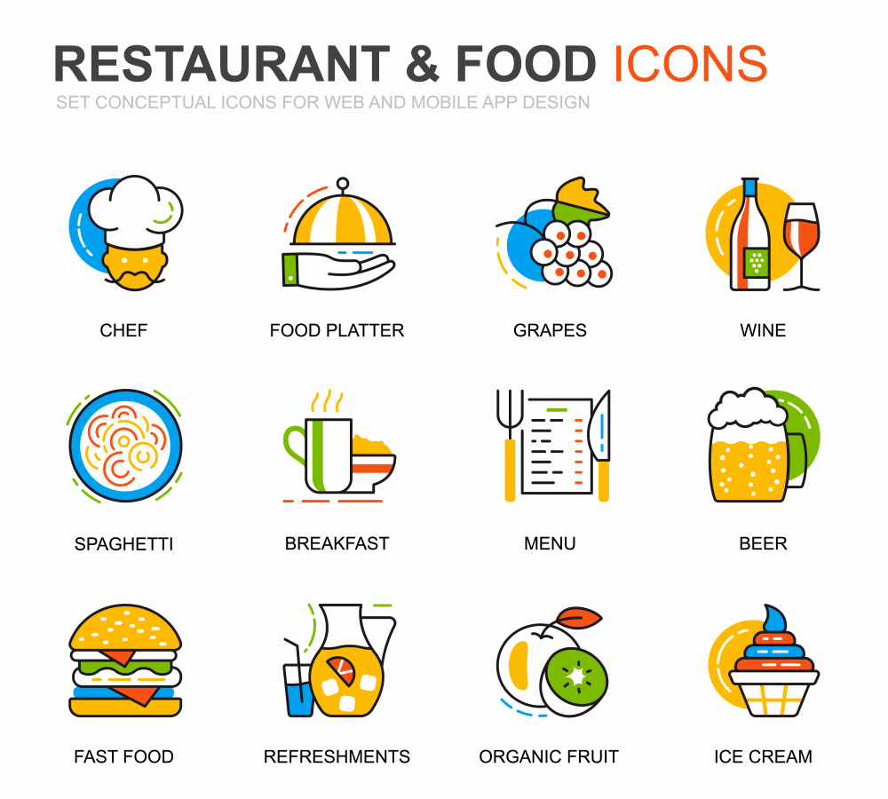  Restaurant And Food - Flat Animated Icons 