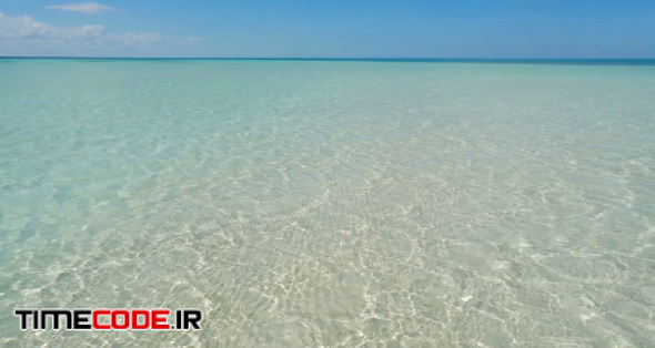 Revealing Perfect Sand Under Beautiful Tropical Caribbean Ocean