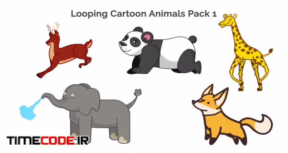 Looping Cartoon Animals Pack