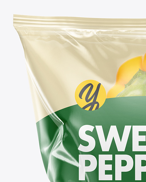 دانلود موکاپ بسته بندی فلفل دلمه ای Plastic Bag With Yellow Sweet Peppers Mockup 48695 - تایم کد ...