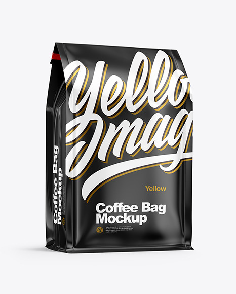 Download دانلود موکاپ پاکت قهوه Glossy Coffee Bag Mockup 48726 ...