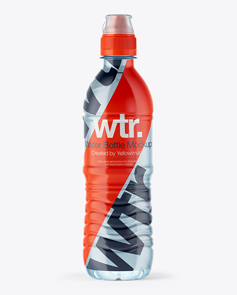 500ml Water Bottle with Sport Cap Mockup 