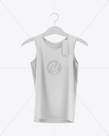 Download دانلود موکاپ زیرپوش مردانه Sleeveless Shirt On Hanger ...